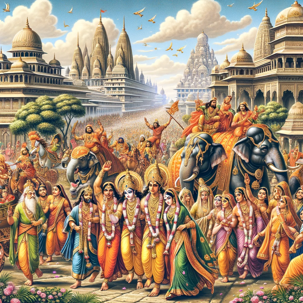The Return of the Wedding Party to Ayodhya